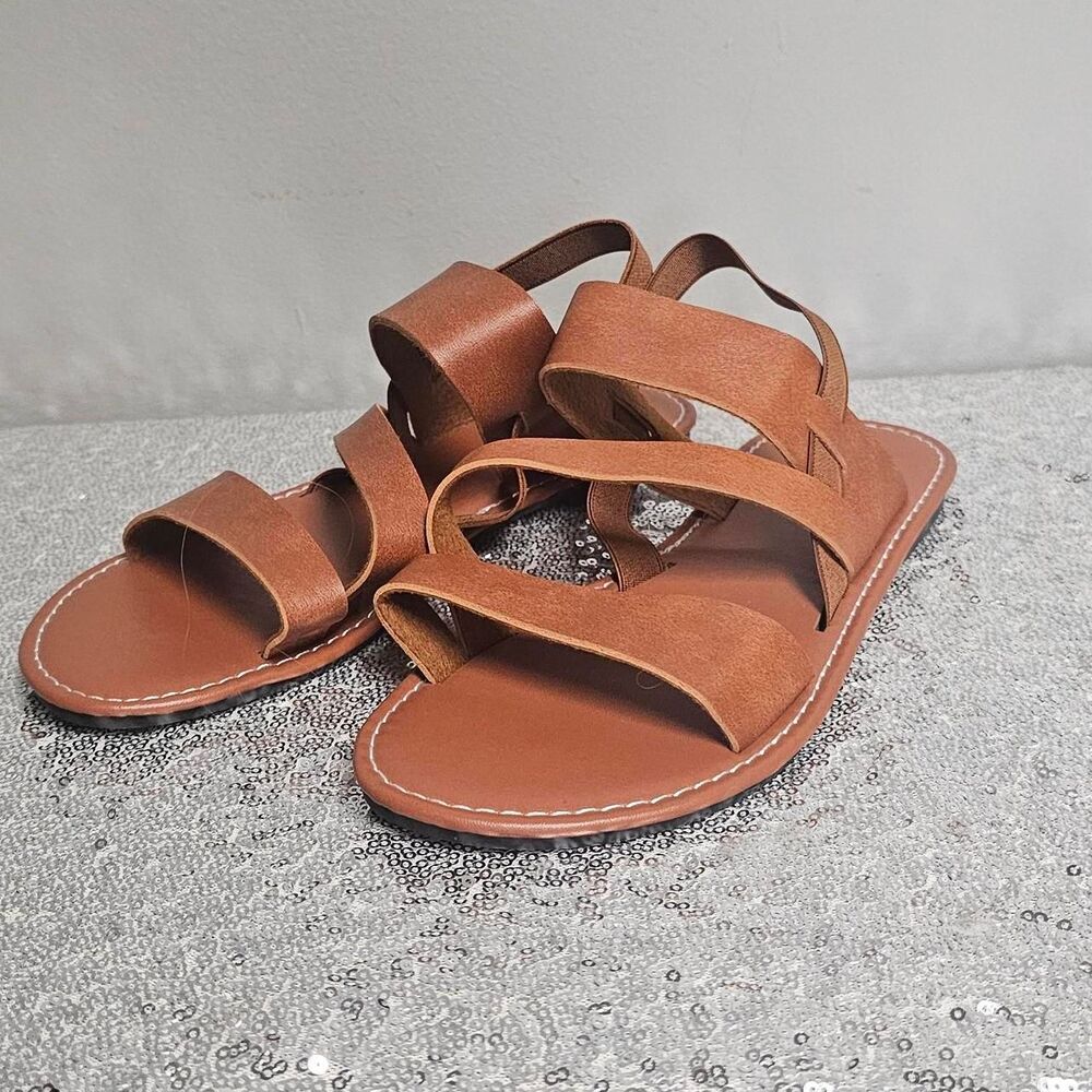 No-brand Women's Brown and Tan Sandals